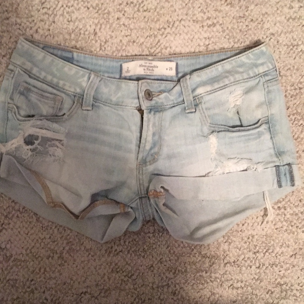 Distressed Denim Shorts